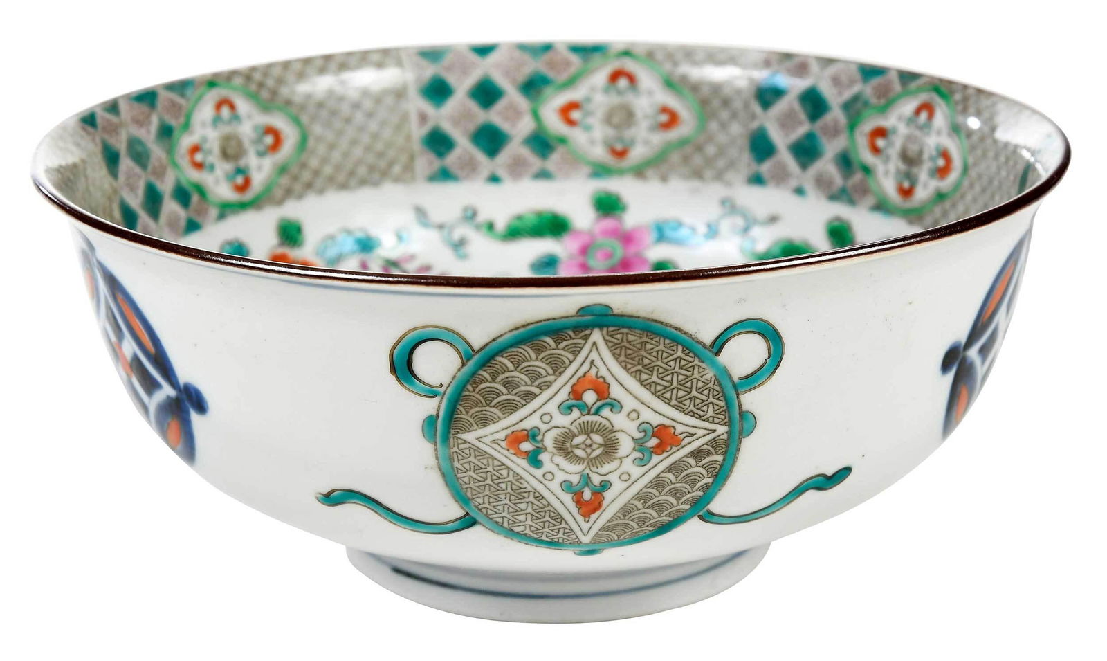 Chinese Porcelain Famille Verte Punch Bowl (1 of 9)