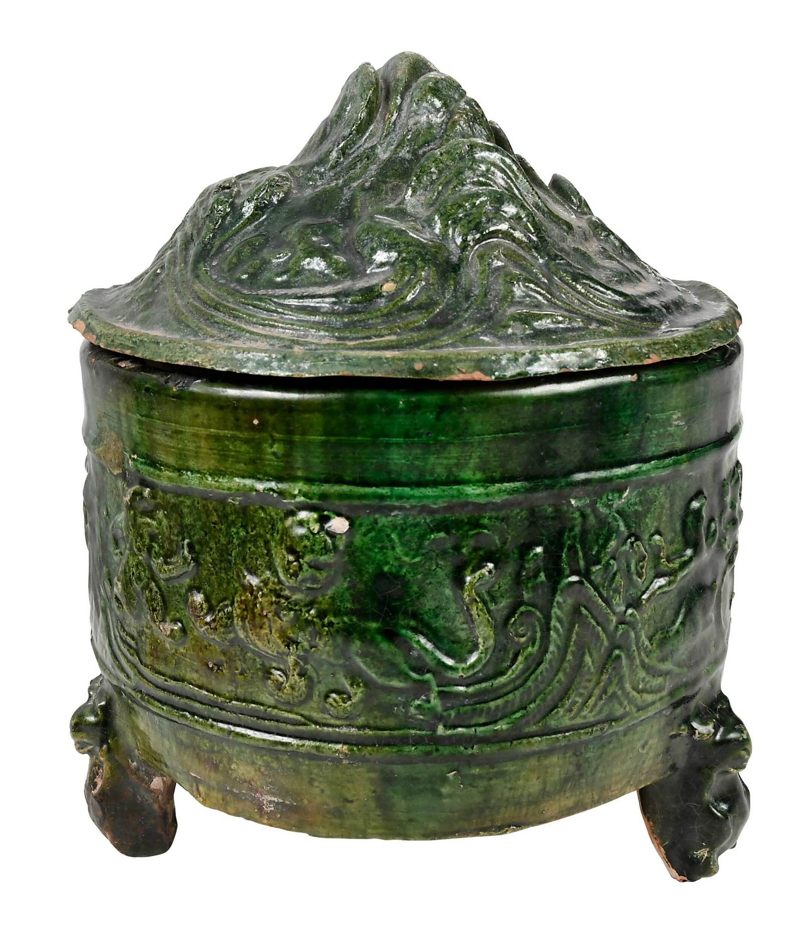 Early Chinese Green Glazed Funerary Vessel (1 of 17)