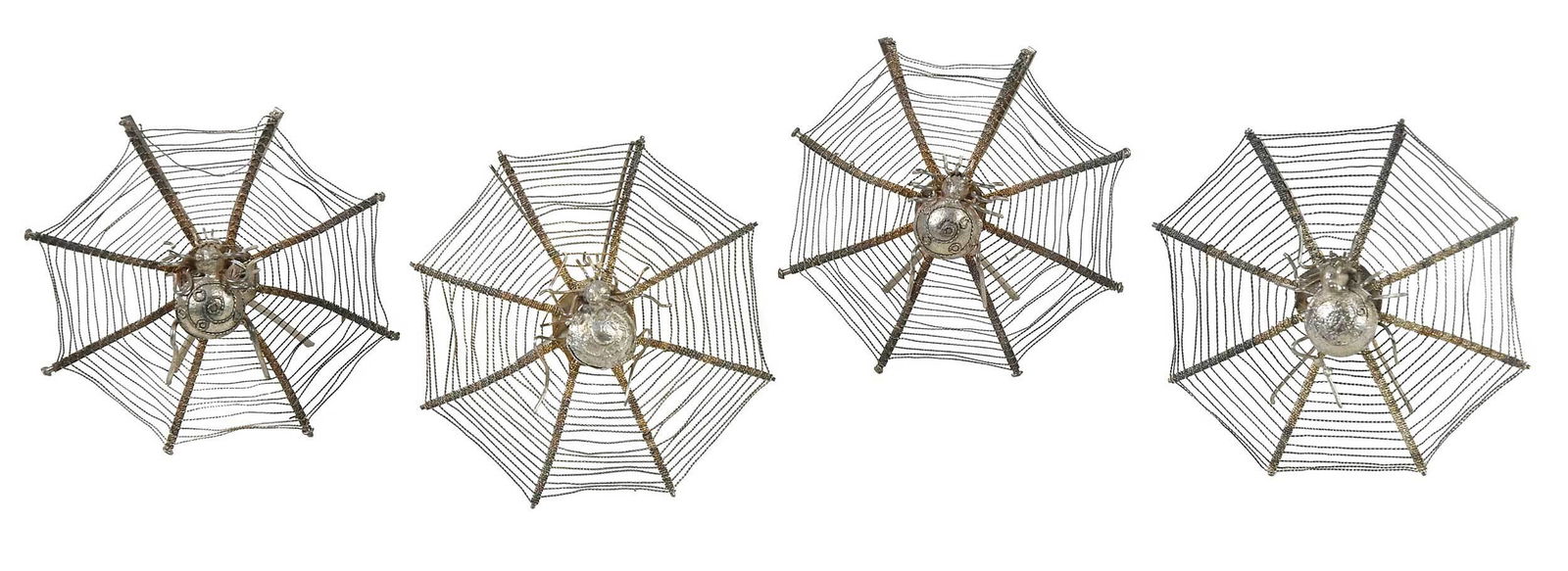 18 Chinese Export Silver Spider Web Place Card Holders (1 of 5)