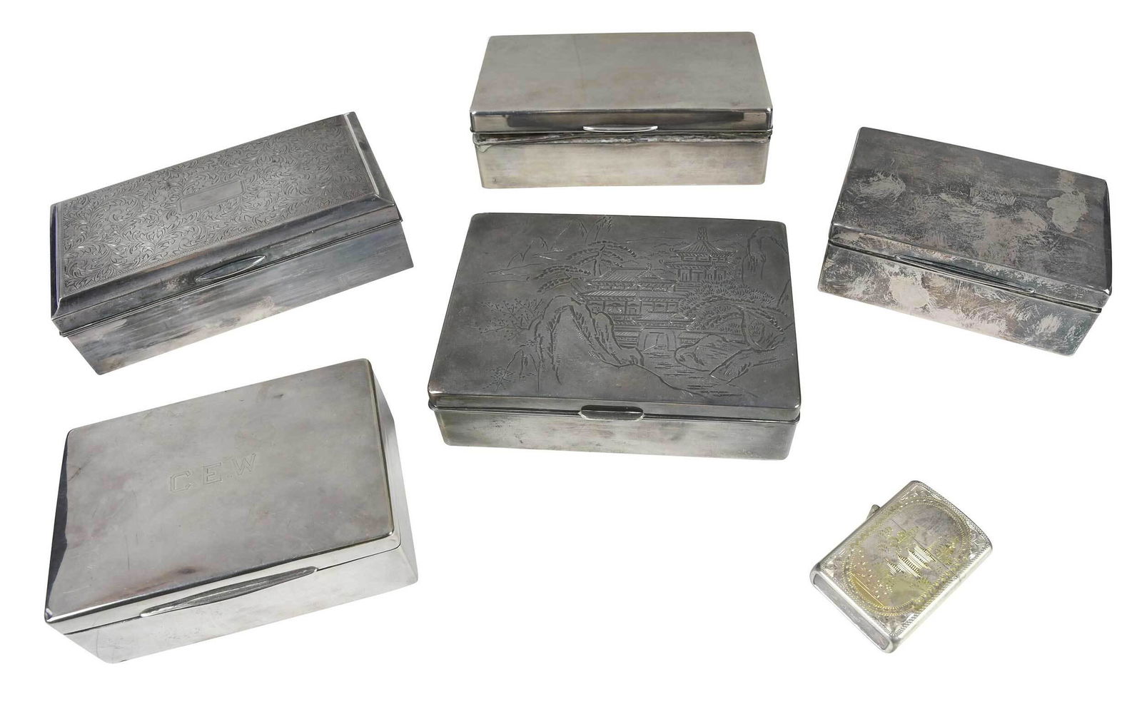 Six Japanese Silver Desk Items (1 of 11)