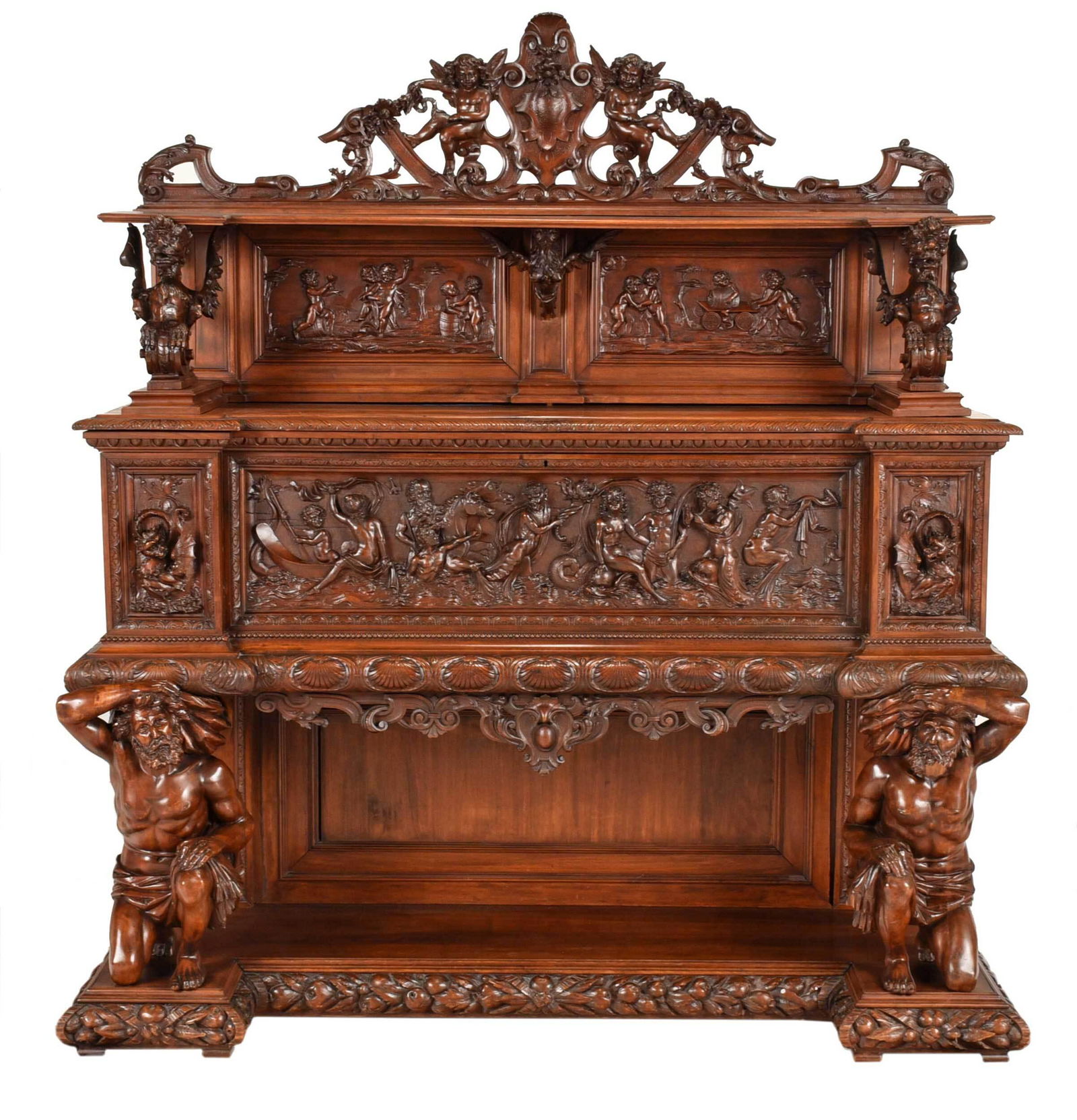 Impressive Italian Renaissance Style Sideboard Cabinet (1 of 18)