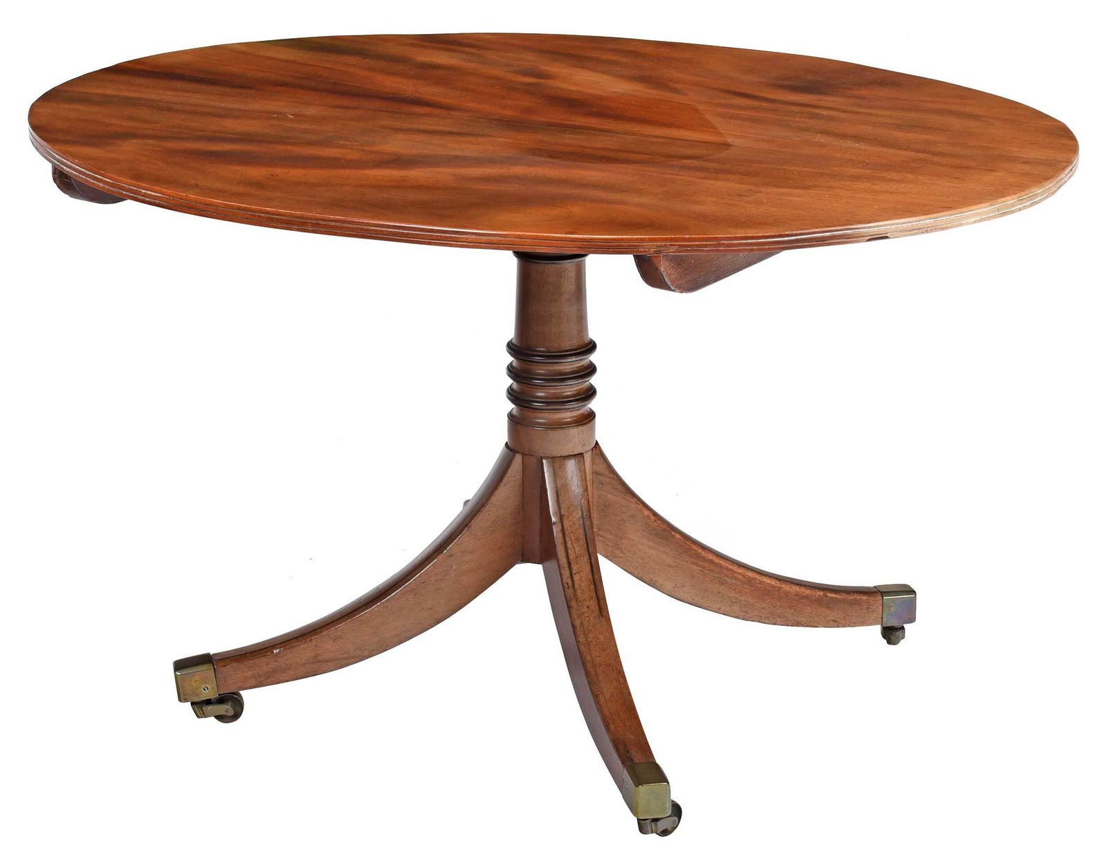 Regency Figured Inlaid Mahogany Tilt Top Table (1 of 6)