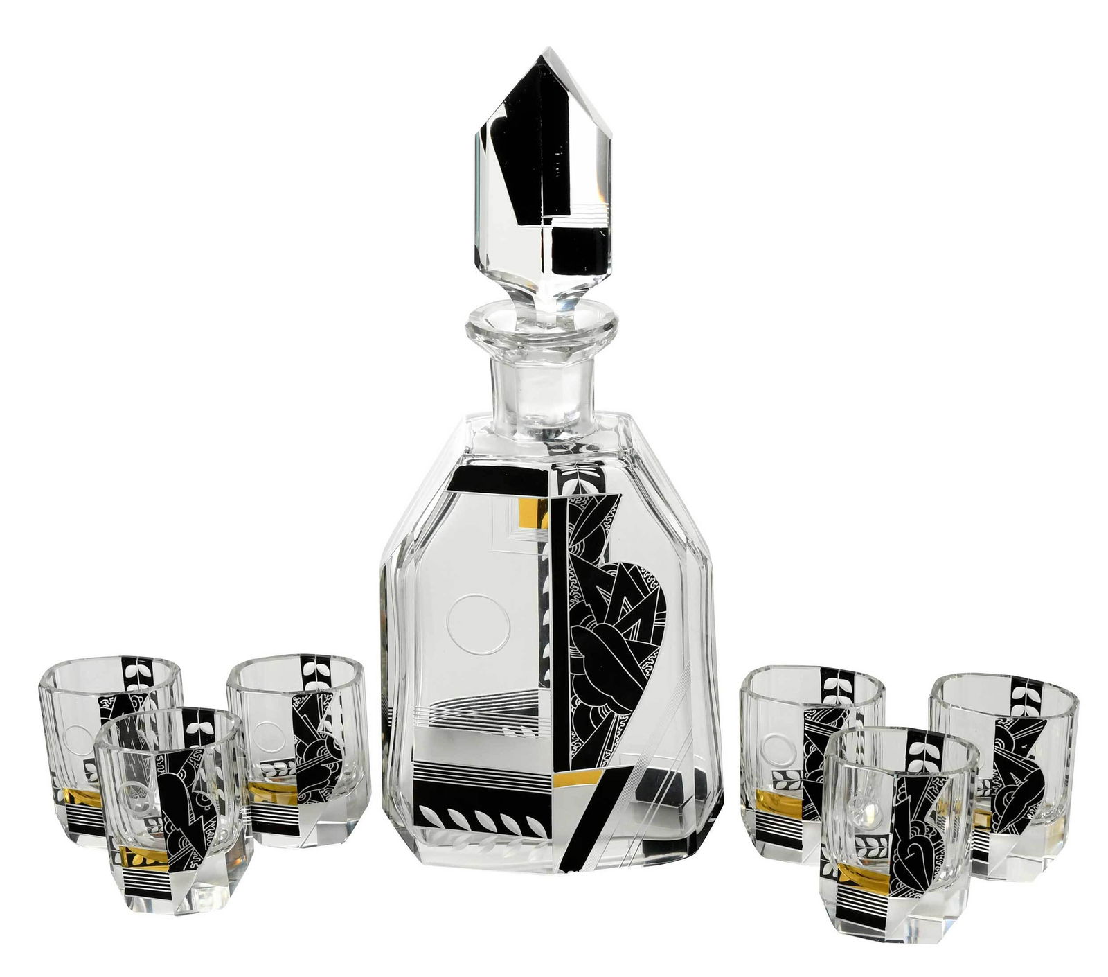 Karl Palda Art Deco Glass Liqueur Set (1 of 6)