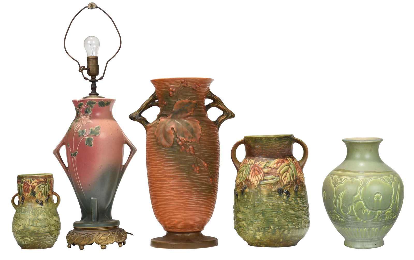 Five Arts and Crafts Vases, Rookwood and Roseville (1 of 18)