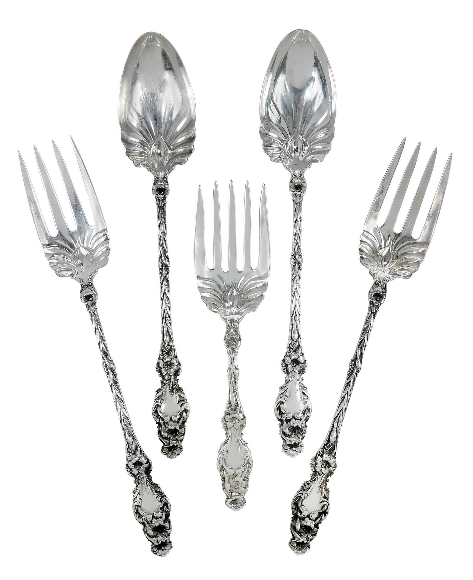 Five Lily Sterling Serving Pieces (1 of 6)