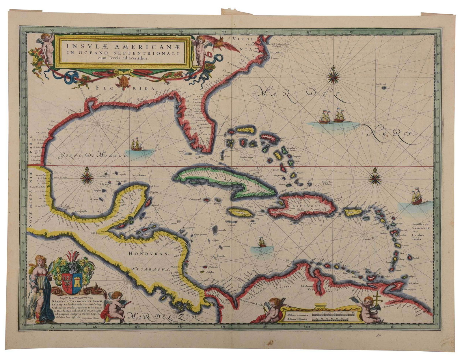 Blaeu - Insulae Americanae in Oceano Septentrionali, (1 of 5)