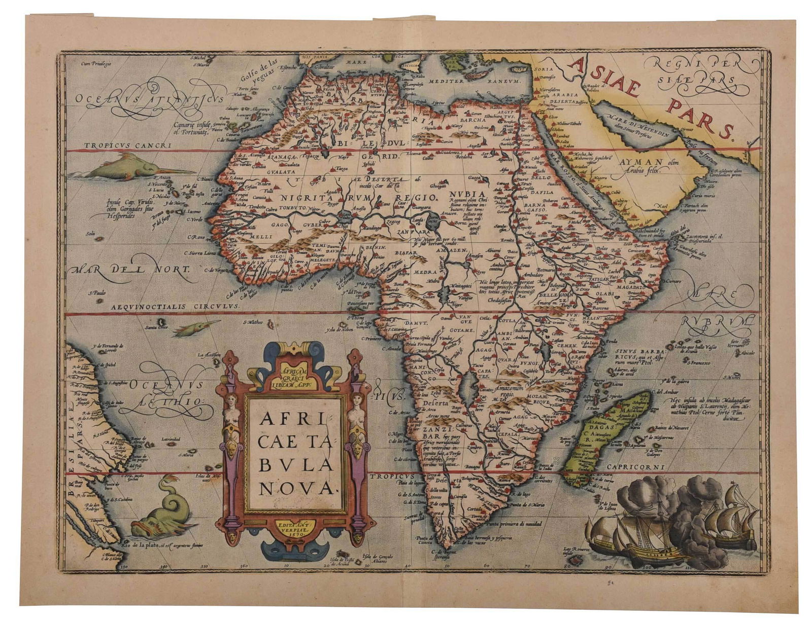 Ortelius - Africae Tabula Nova, Map (1 of 7)