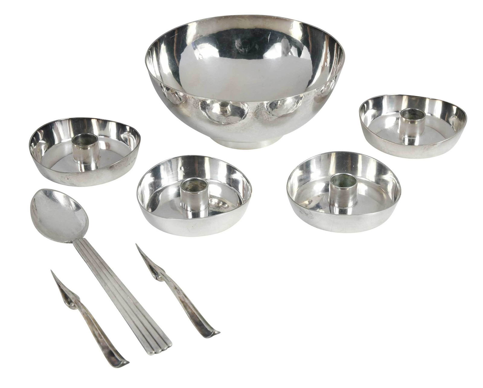 Seven Pieces Georg Jensen Sterling Table Items (1 of 10)