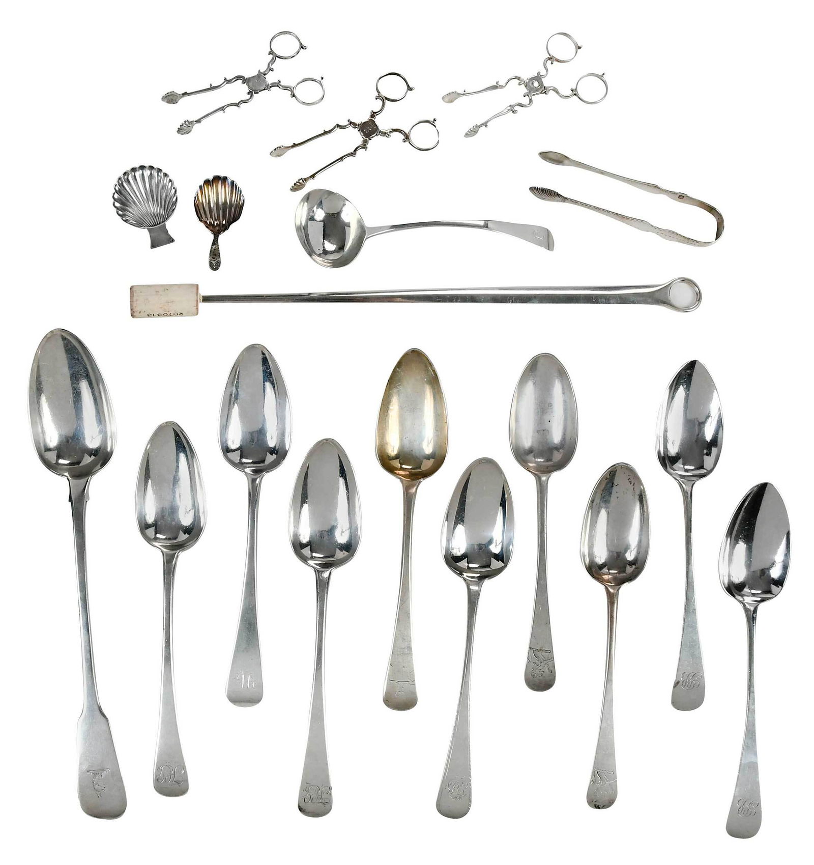 18 Pieces George III English Silver Flatware (1 of 10)