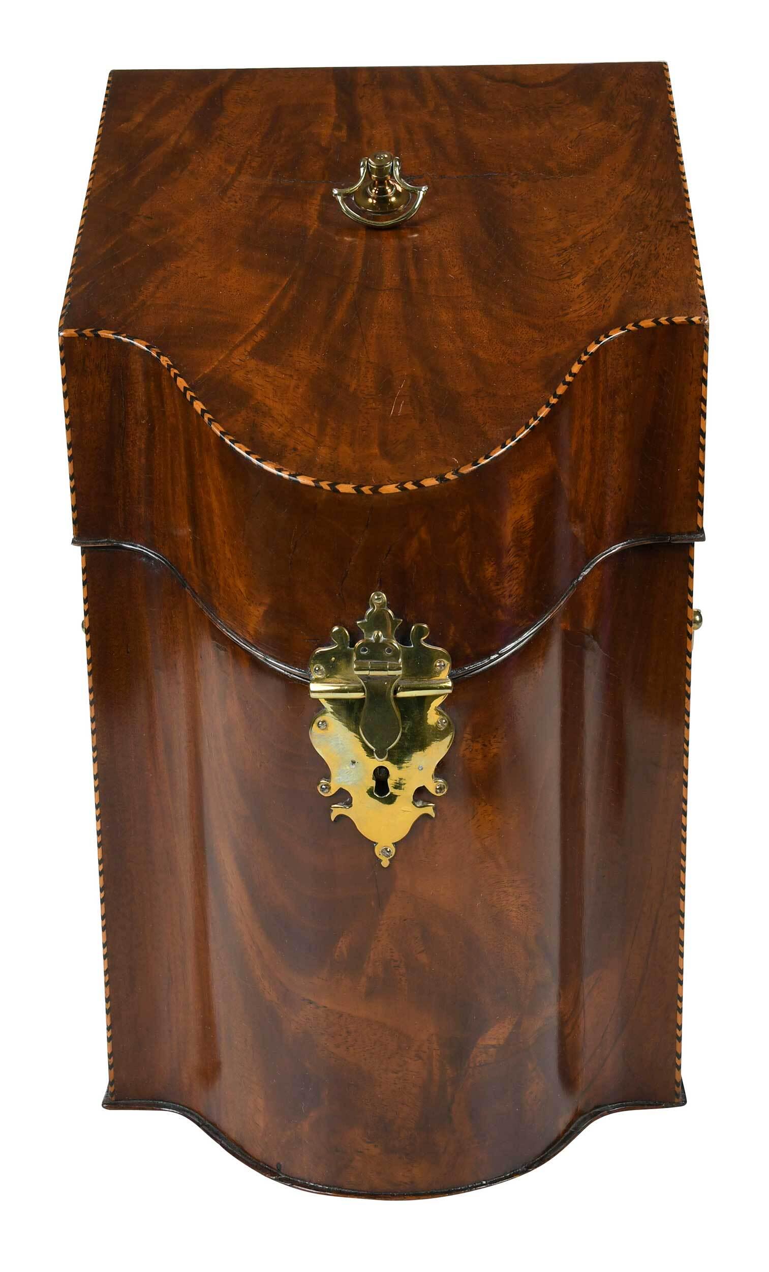 Georgian Inlaid Mahogany Knife Box (1 of 6)