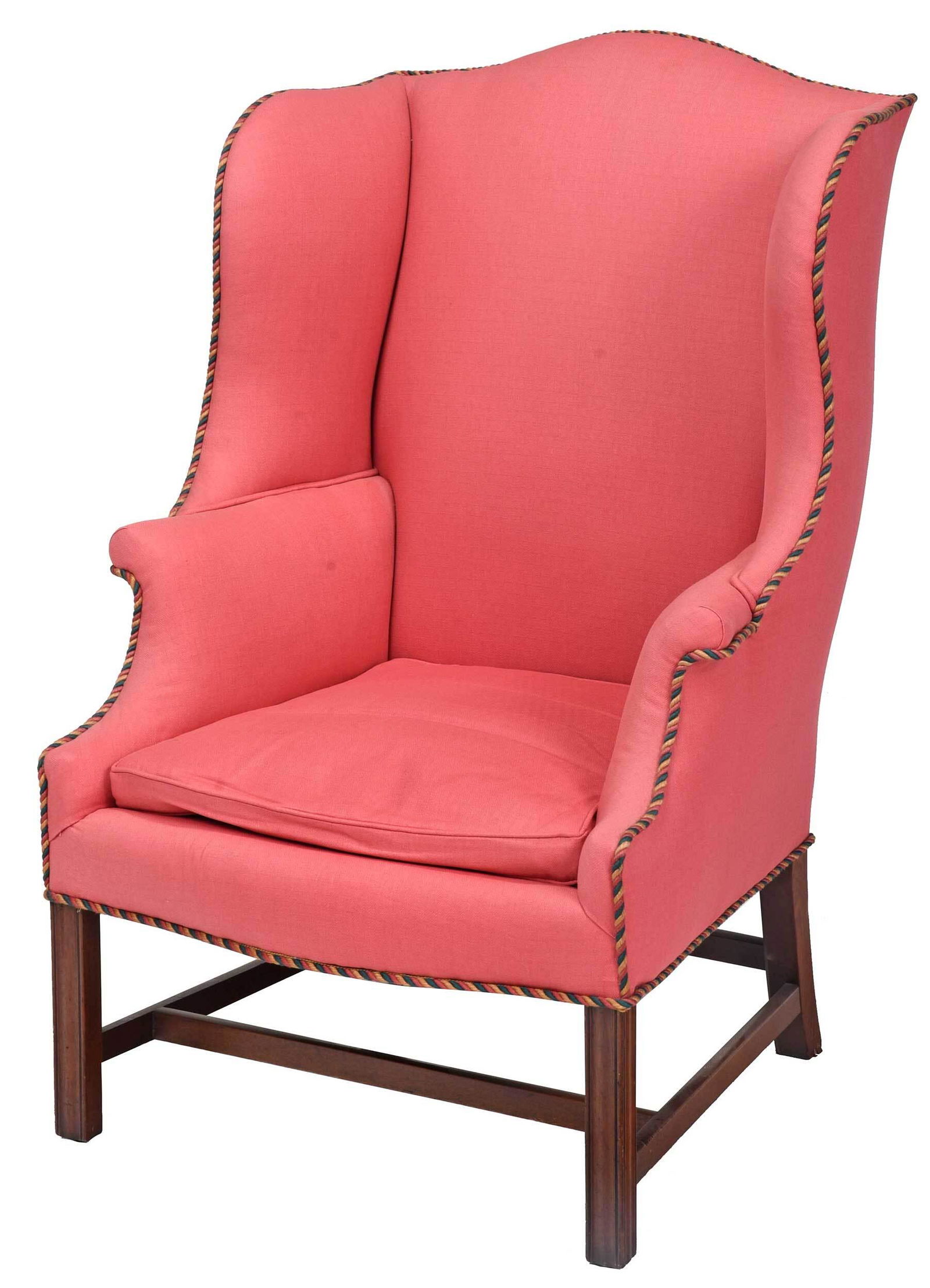 Chippendale Mahogany Upholstered Easy Chair (1 of 4)