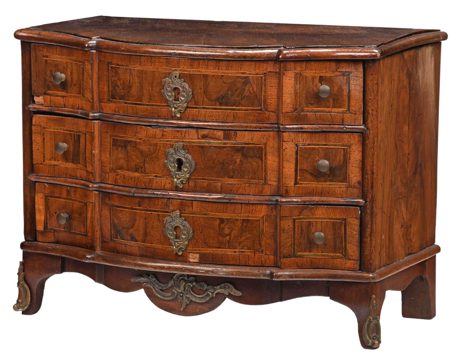 Diminutive Continental Baroque Parquetry Inlaid Commode (1 of 8)