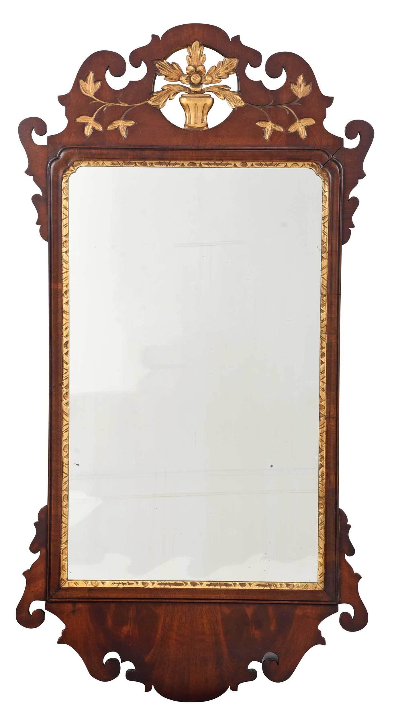 Federal Style Mahogany and Parcel Gilt Mirror (1 of 4)