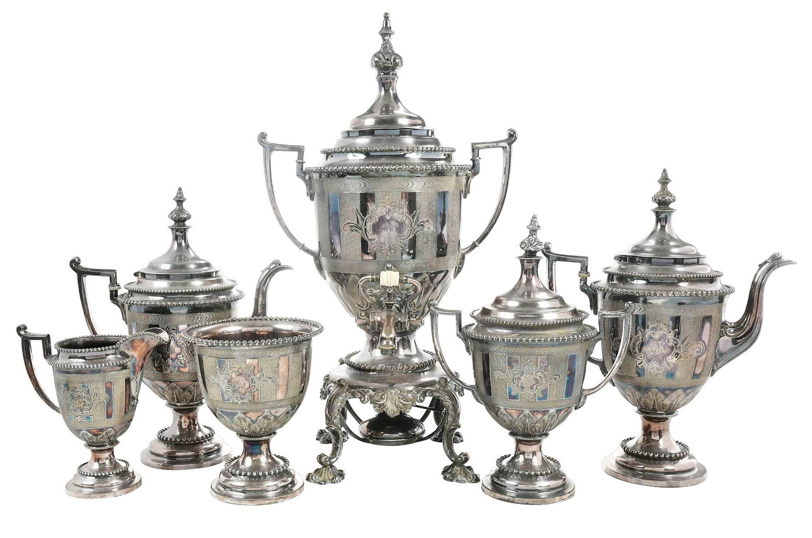 Six Piece Silver Plate Reed and Barton Tea Service (1 of 6)