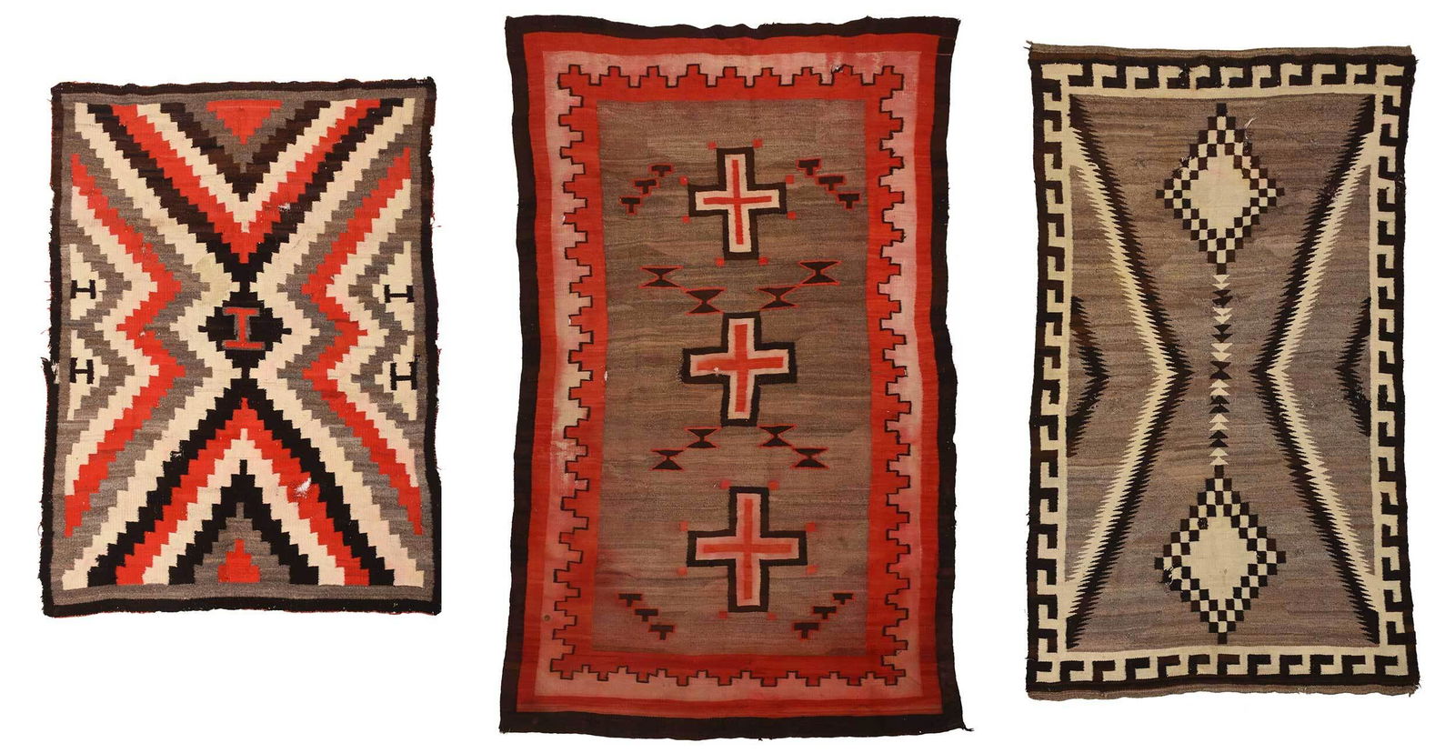 Three Navajo Trading Post Weavings (1 of 1)