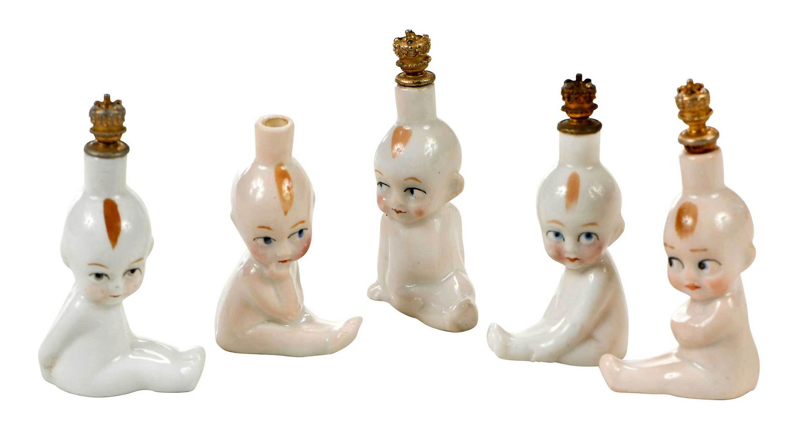 Five German Ceramic Kewpie Doll Perfumes (1 of 7)