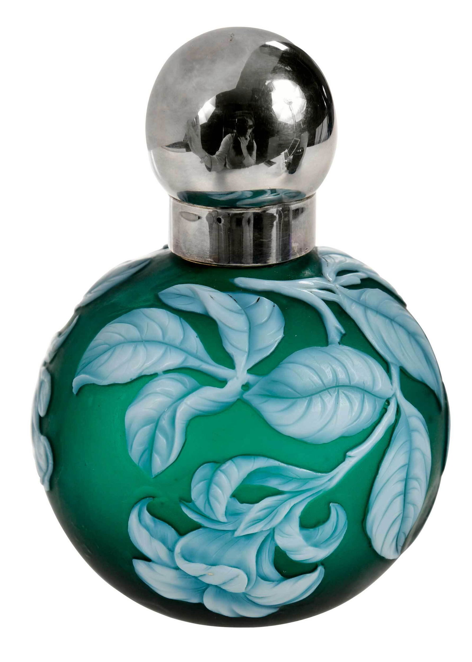 Green Cameo Glass Perfume (1 of 13)