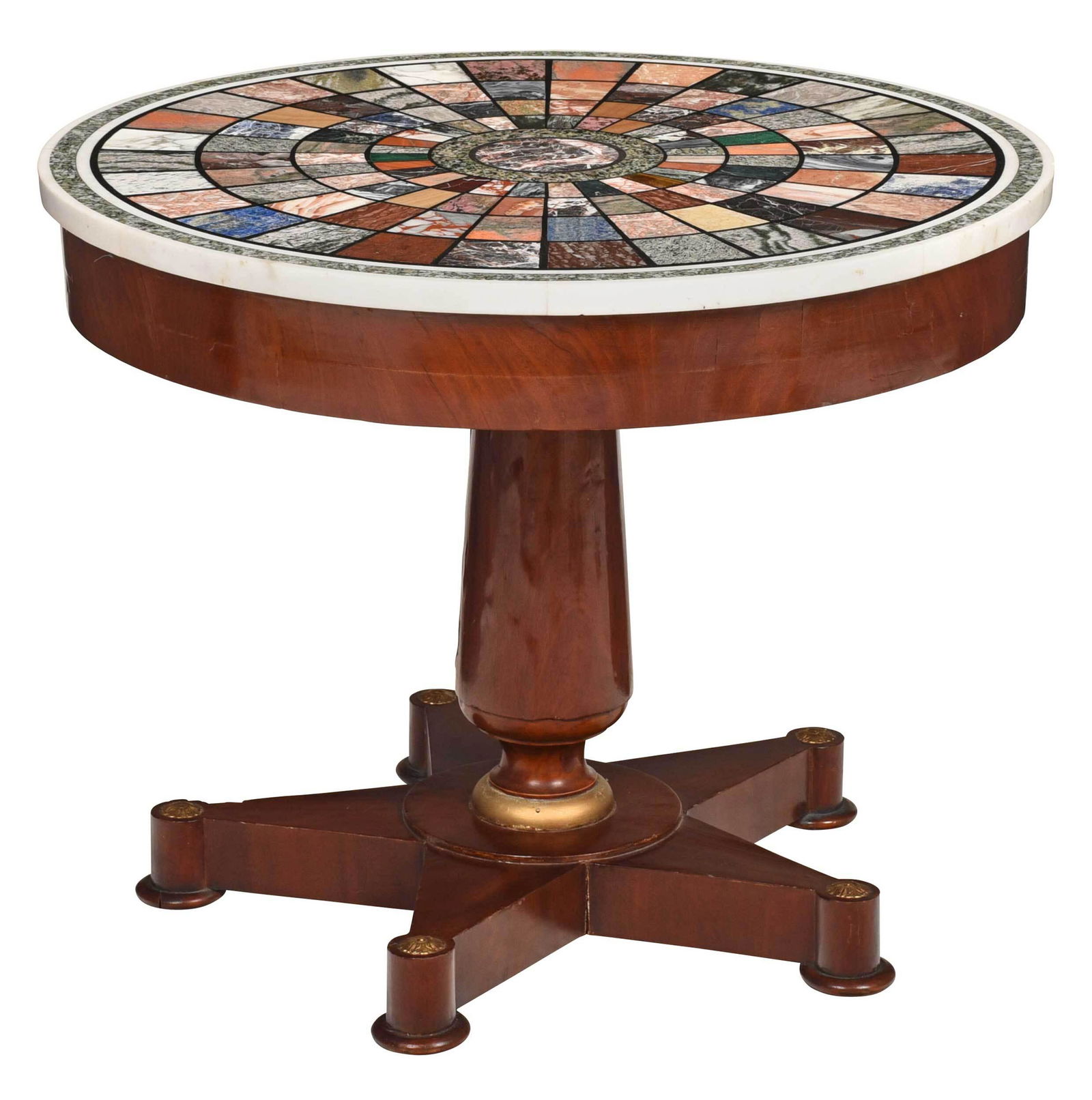 Continental Neoclassical Specimen Marble Center Table (1 of 6)