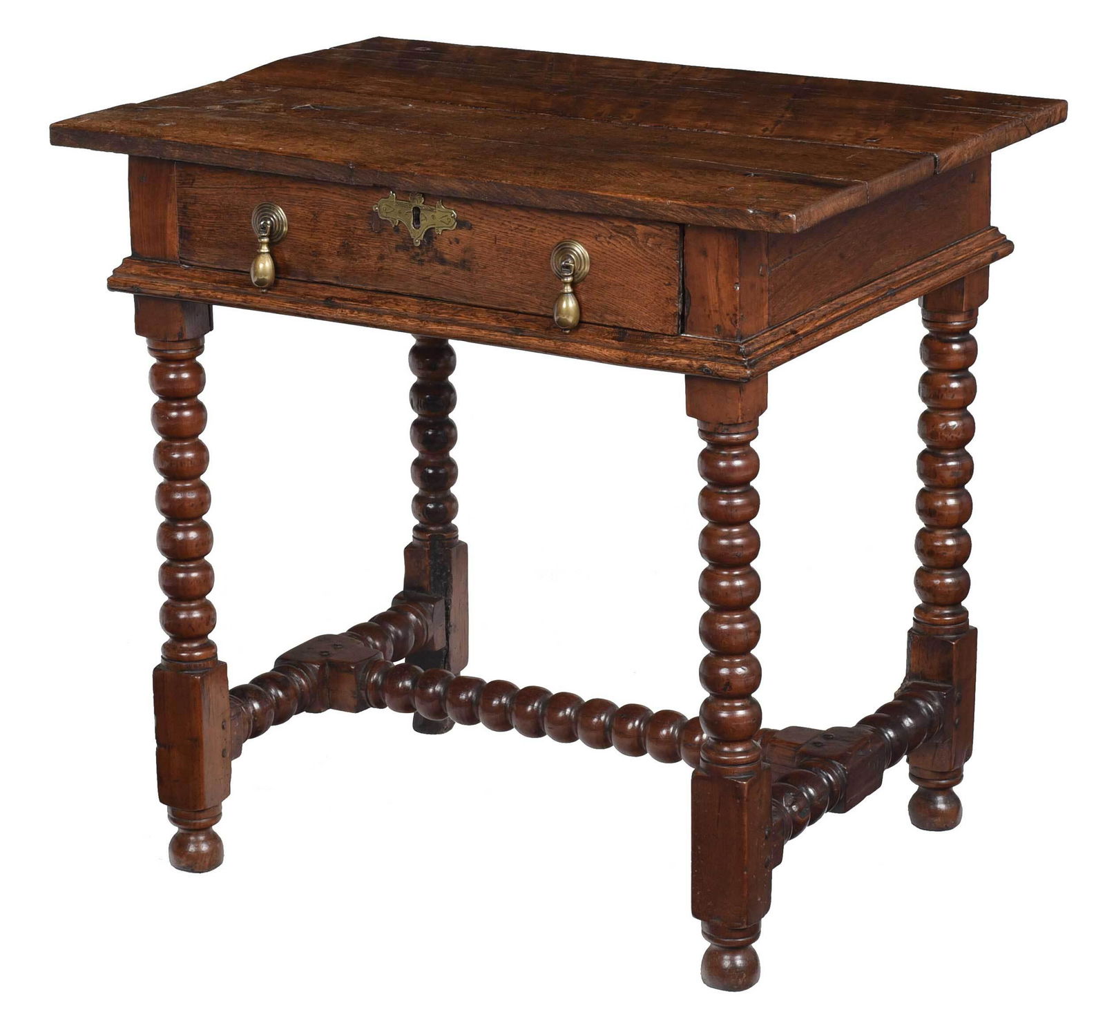 Early English Oak Stretcher Base Writing Table (1 of 5)