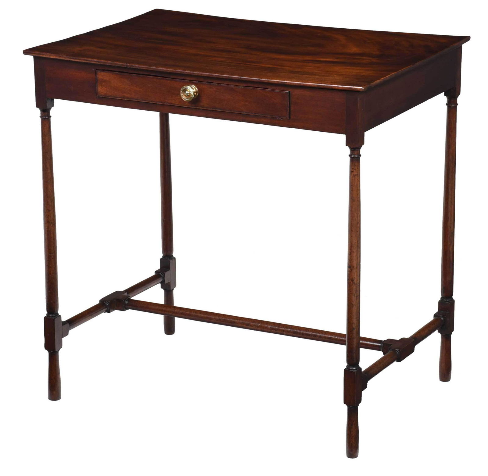 George III Figured Mahogany One Drawer Writing Table (1 of 6)