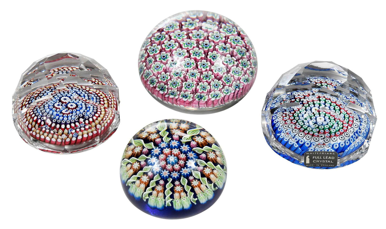 Four Millefiori Glass Paperweights (1 of 13)