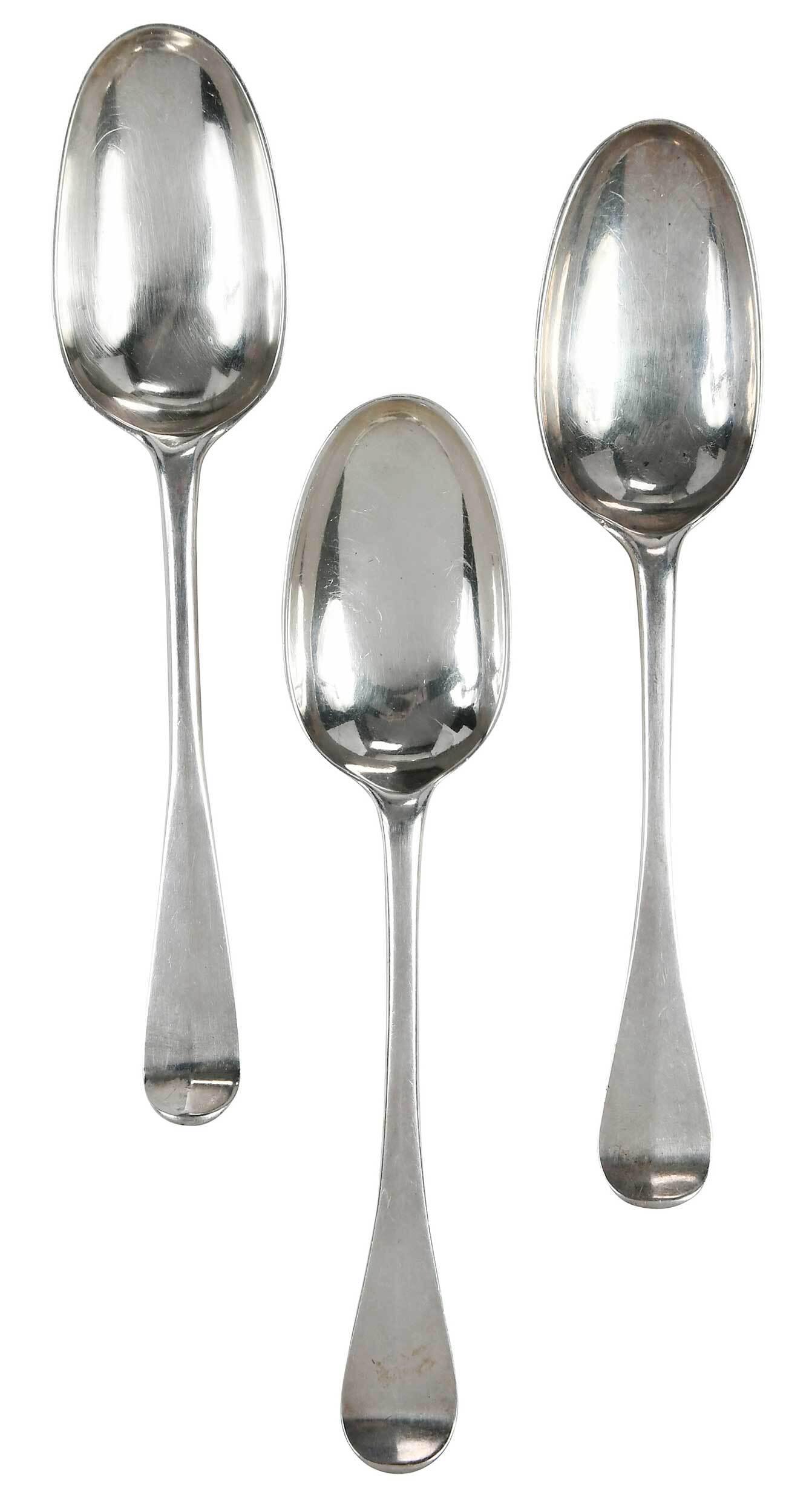 Three George II English Silver Spoons (1 of 4)