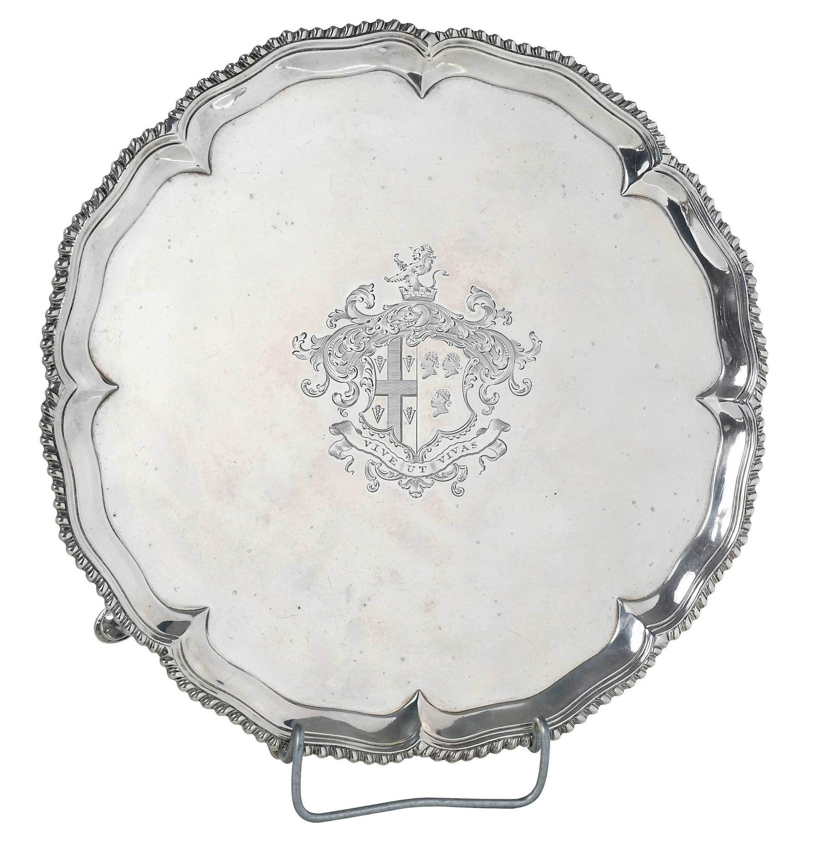 George III English Silver Footed Tray (1 of 5)