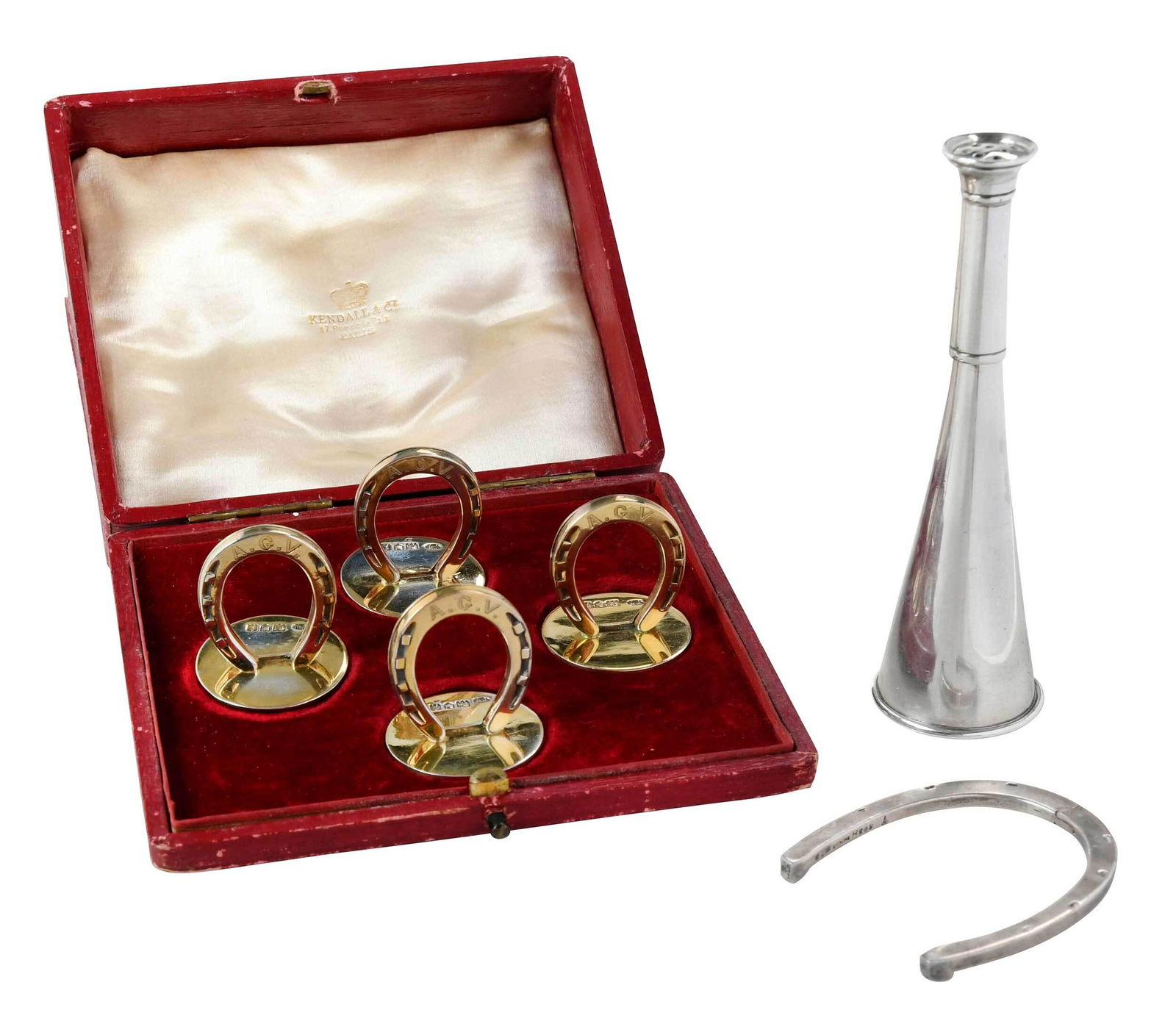 Six Silver Equestrian Themed Items (1 of 10)