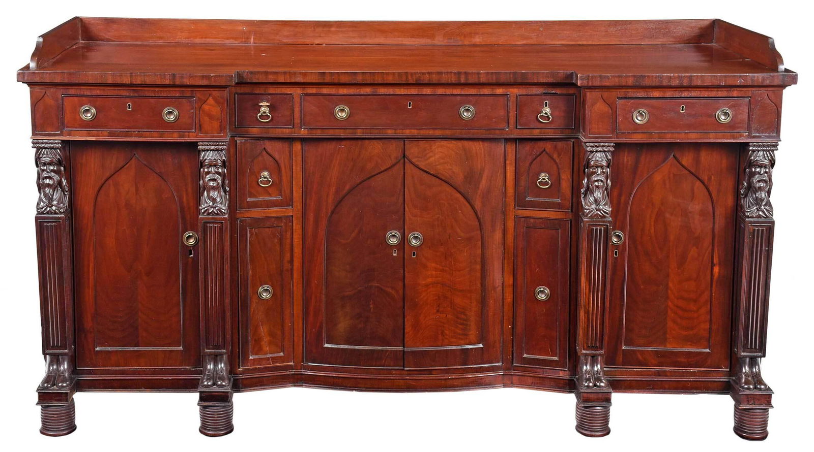 Fine Baltimore Carved Mahogany Figural Sideboard (1 of 16)