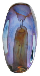 Dominick Labino Glass Sculpture: (American, 1910-1987) Emergence Series, blown, cut and polished sculpture, signed "Labino 4-1970", 8 in., Provenance: Private Collection, Kensington, Kentucky