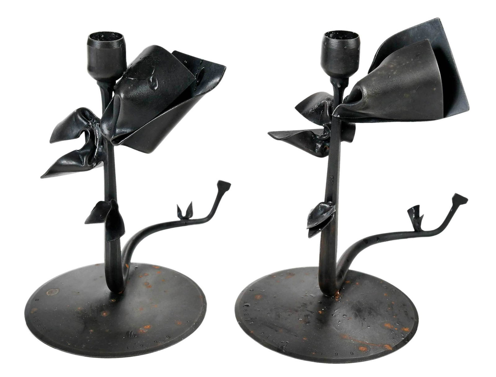 Pair of Albert Paley Wrought Iron Candlesticks (1 of 17)