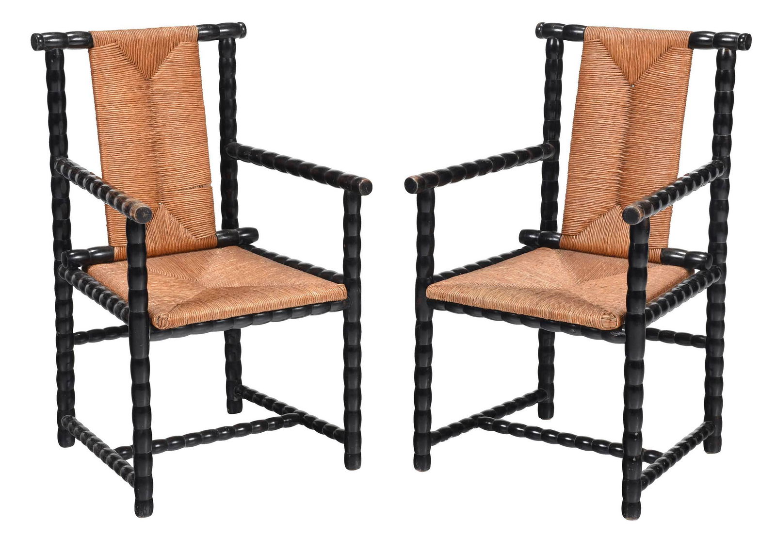Pair Josef Zotti Vienna Secession Ebonized Armchairs (1 of 7)