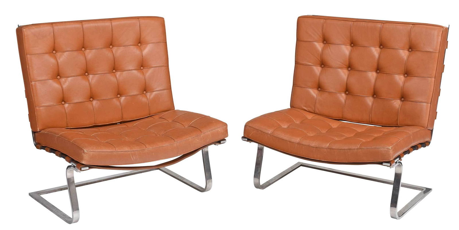 Pair Knoll Mies Van Der Rohe Tugendhat Chairs (1 of 16)