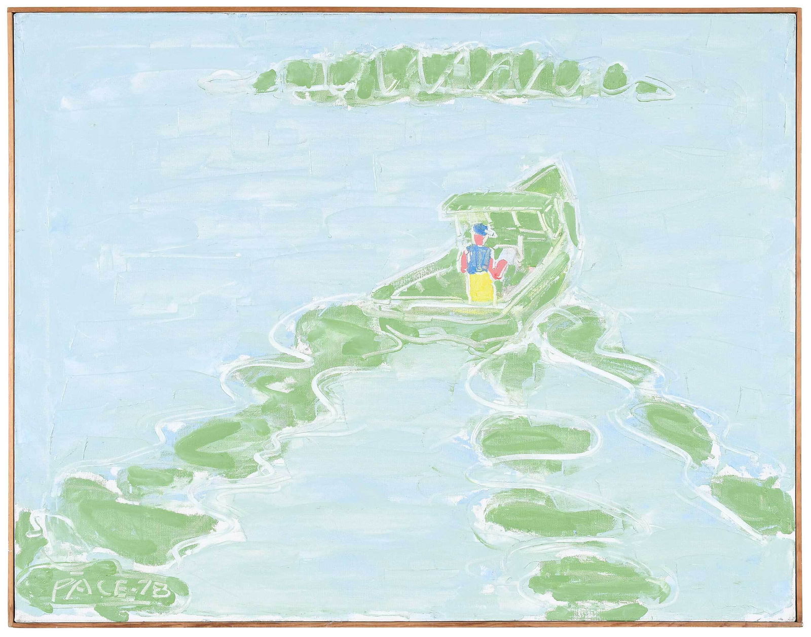 Stephen Pace Abstract Figural Painting, Boat Wake (1 of 6)