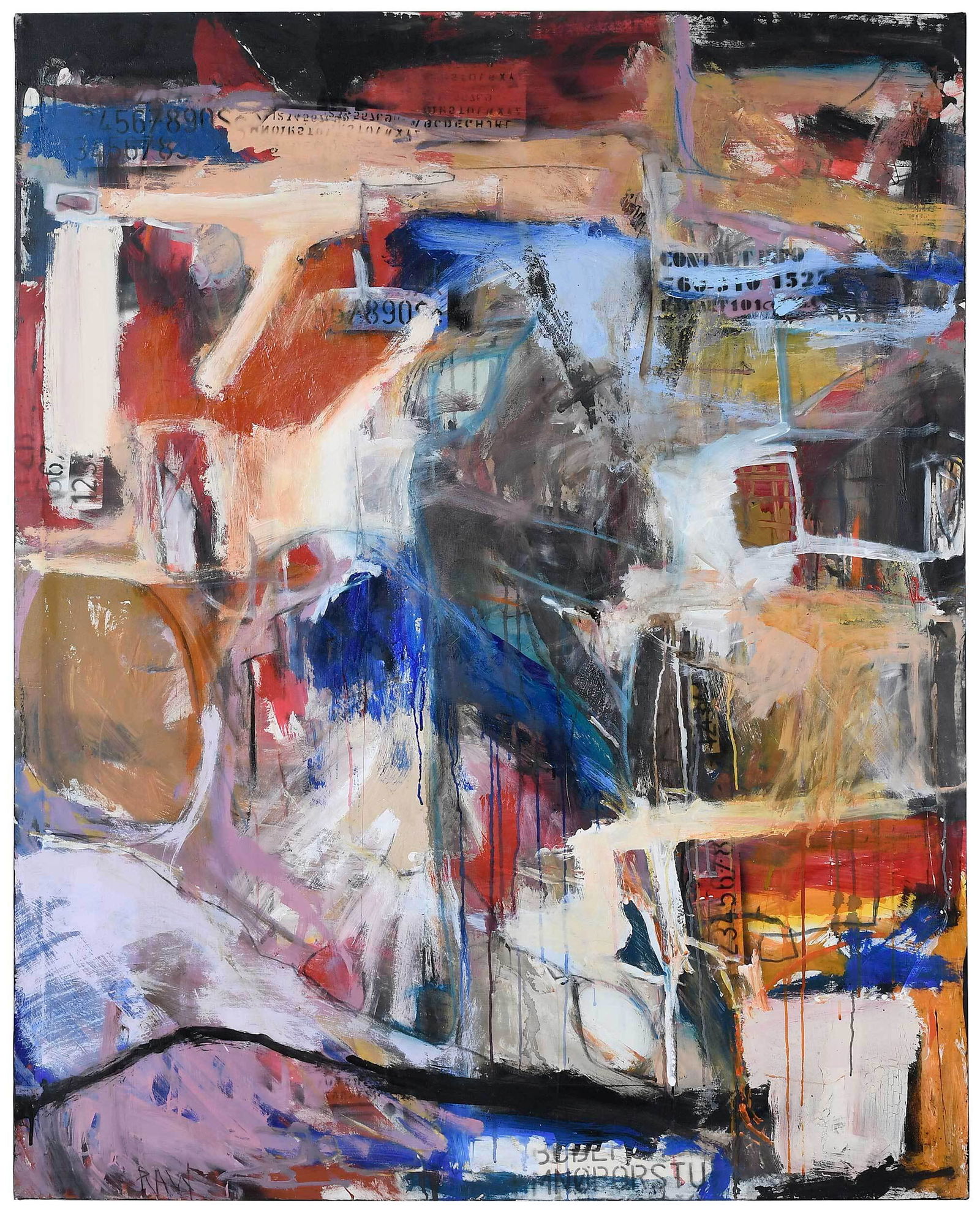 California Abstract Painting, "RAW" (1 of 5)