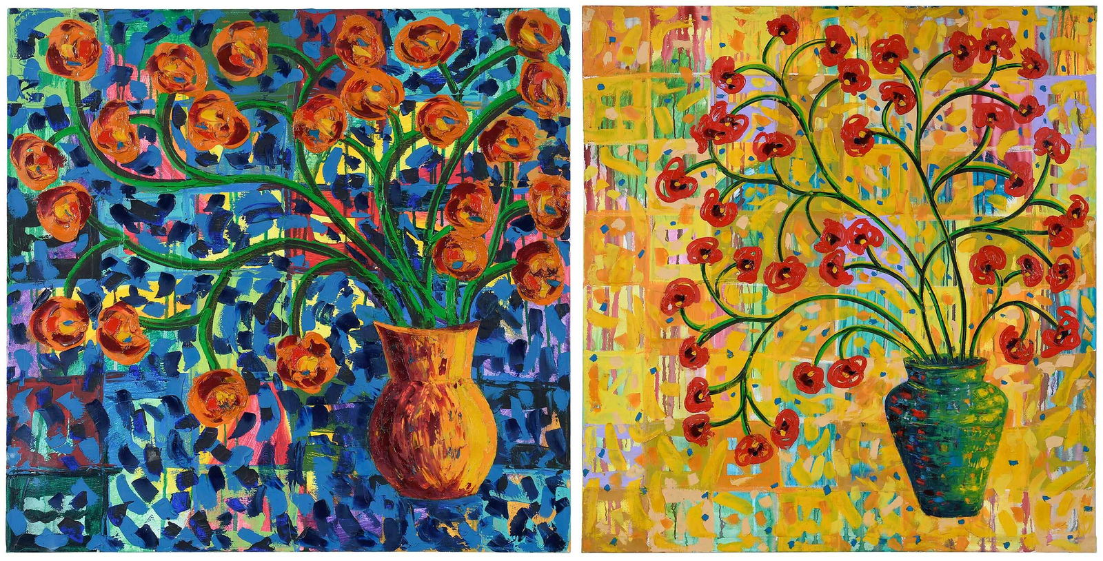 Two Modern Abstract Still Life Paintings, "Leaf" (1 of 12)