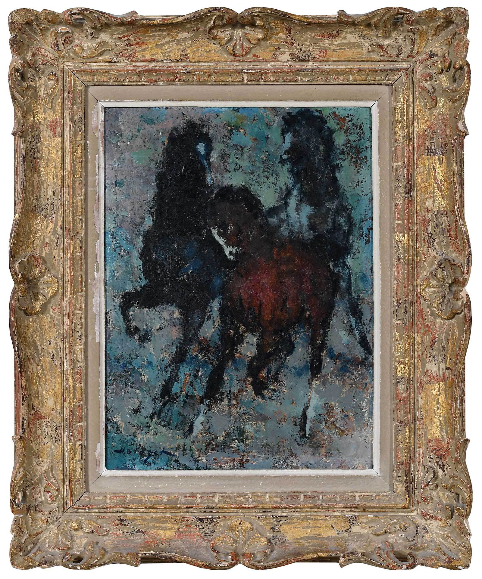 Denes de Holesch Abstract Painting of Horses Apr 21, 2022 Brunk