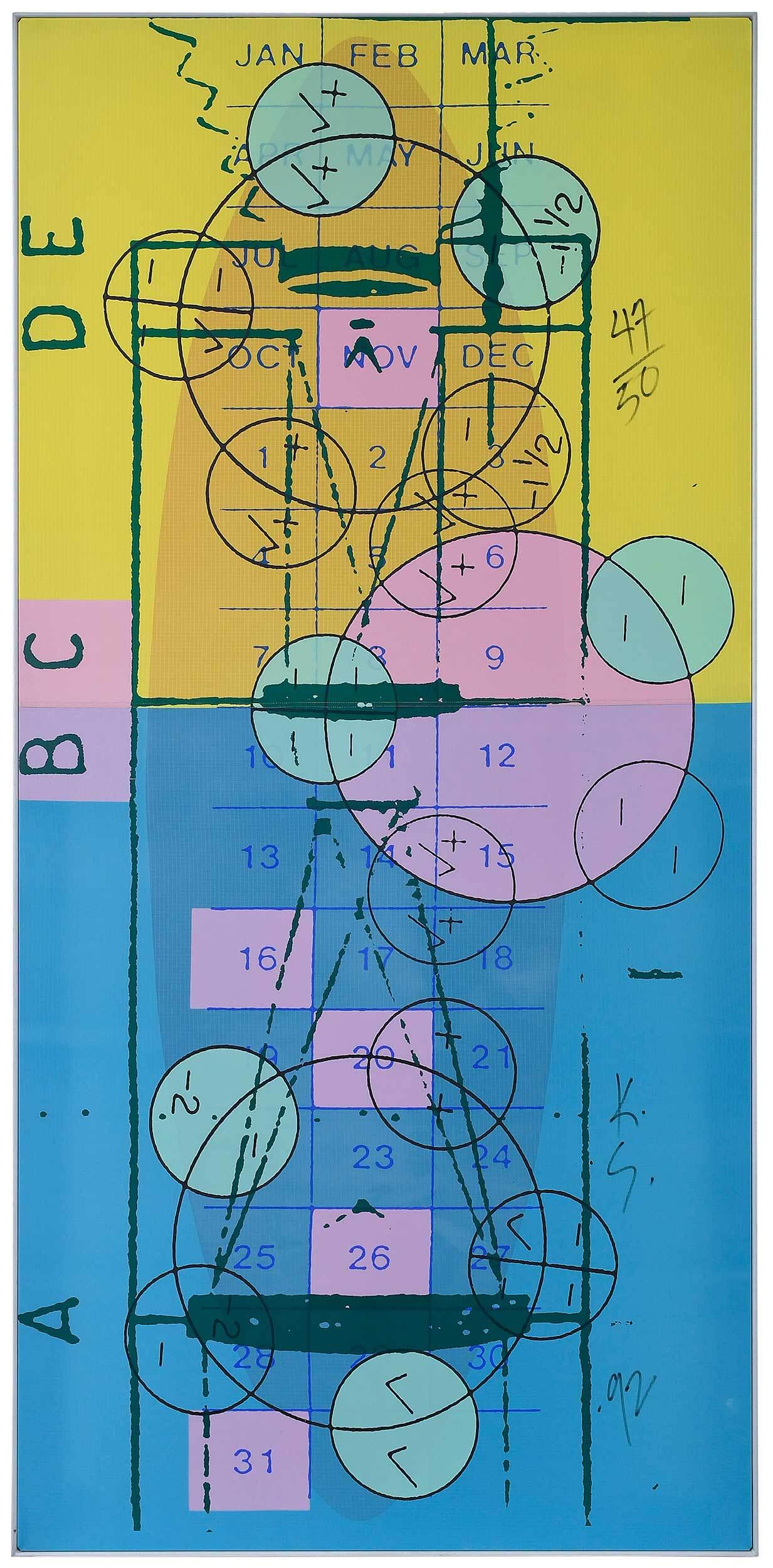 Geometric Composition on Rip Stop Nylon, "K.S." (1 of 6)
