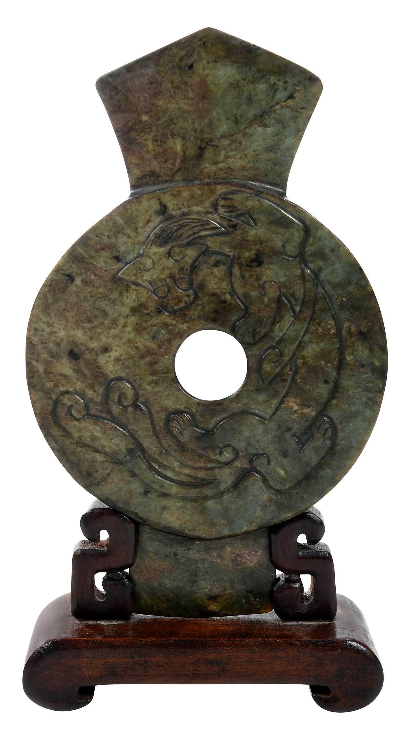 Chinese Carved Jade Bi Disc (1 of 4)