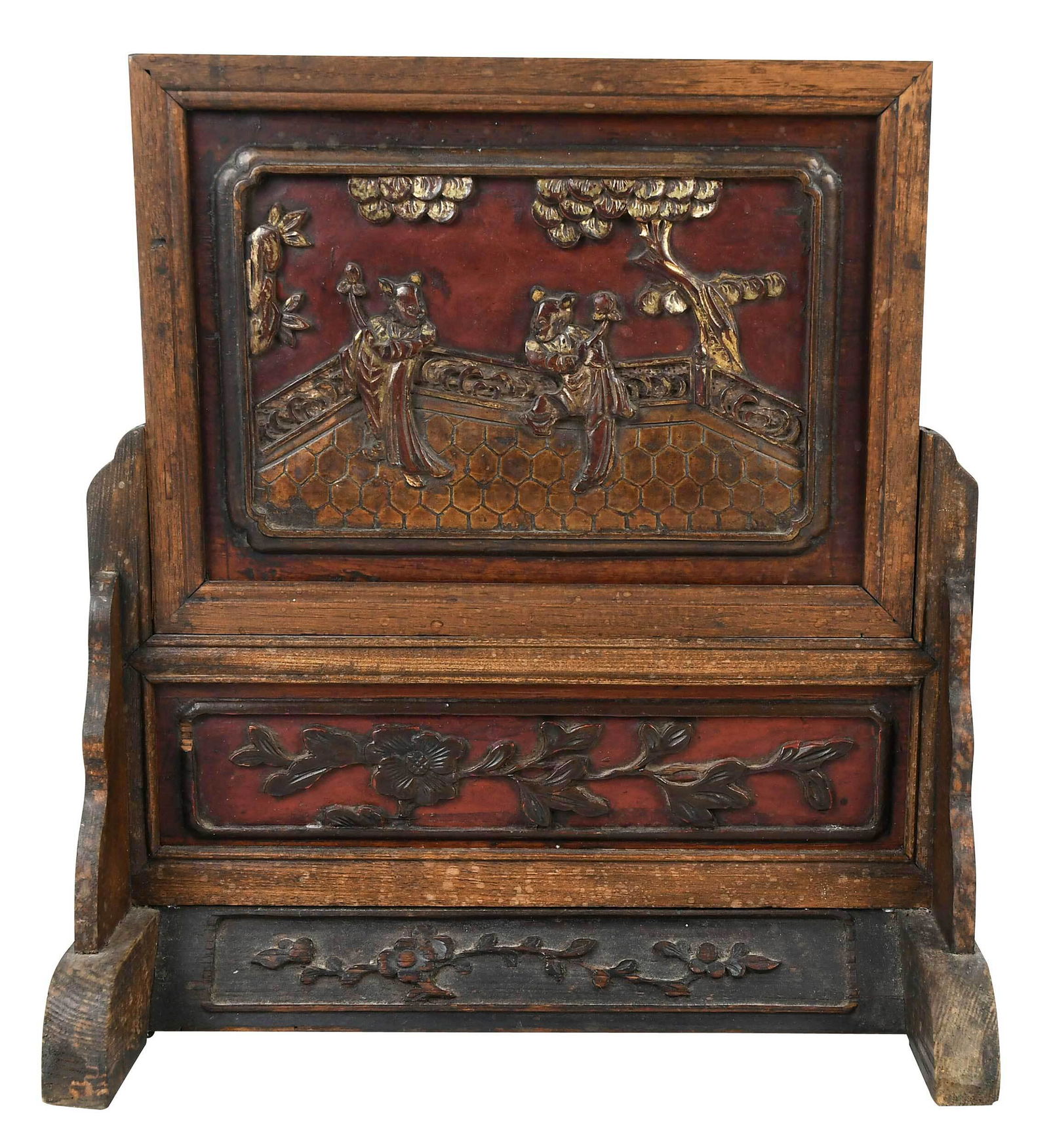 Chinese Tabletop Giltwood Screen (1 of 5)