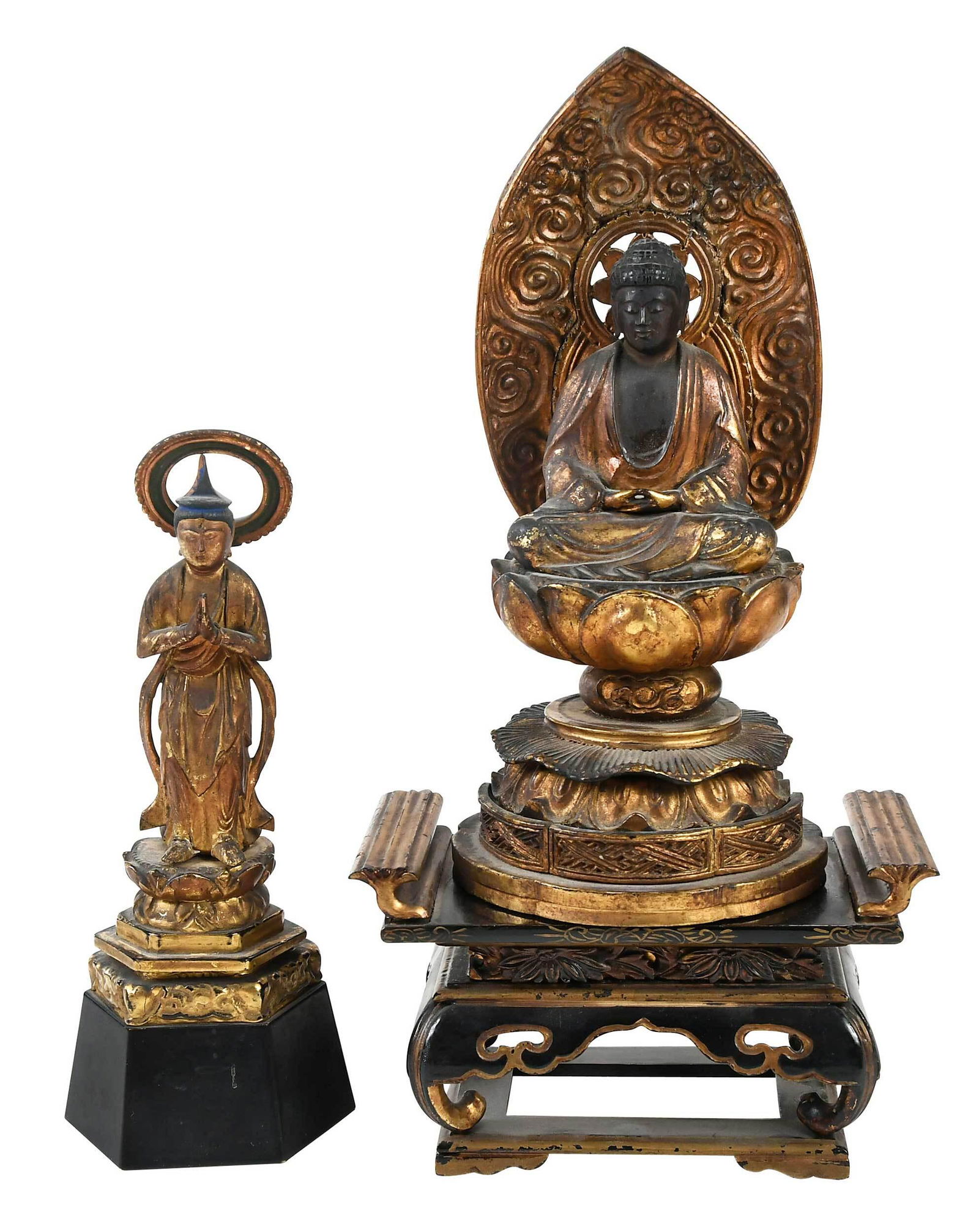 Two Asian Giltwood Buddhas (1 of 10)