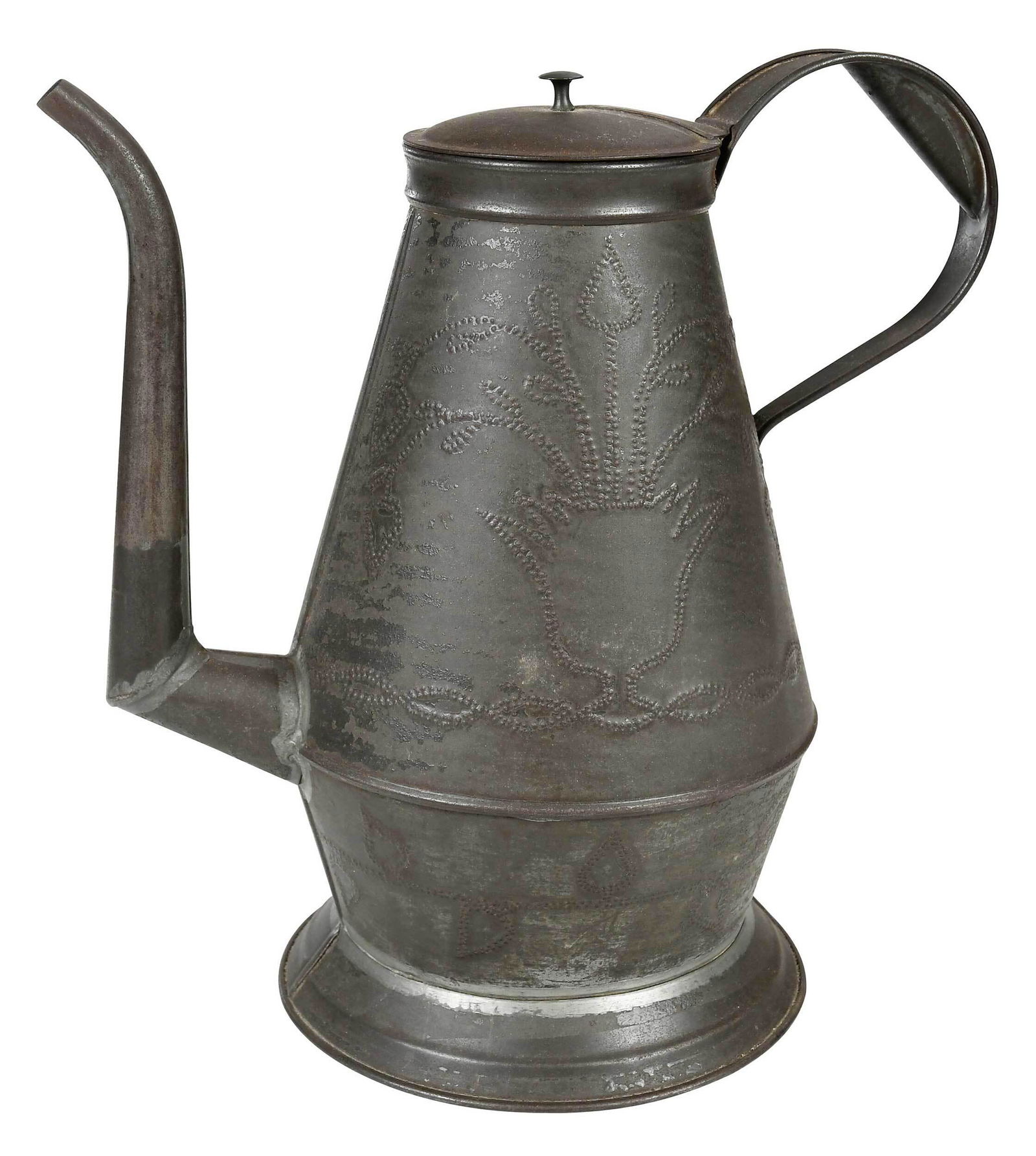 19th Century American Punched Tin Coffeepot (1 of 7)