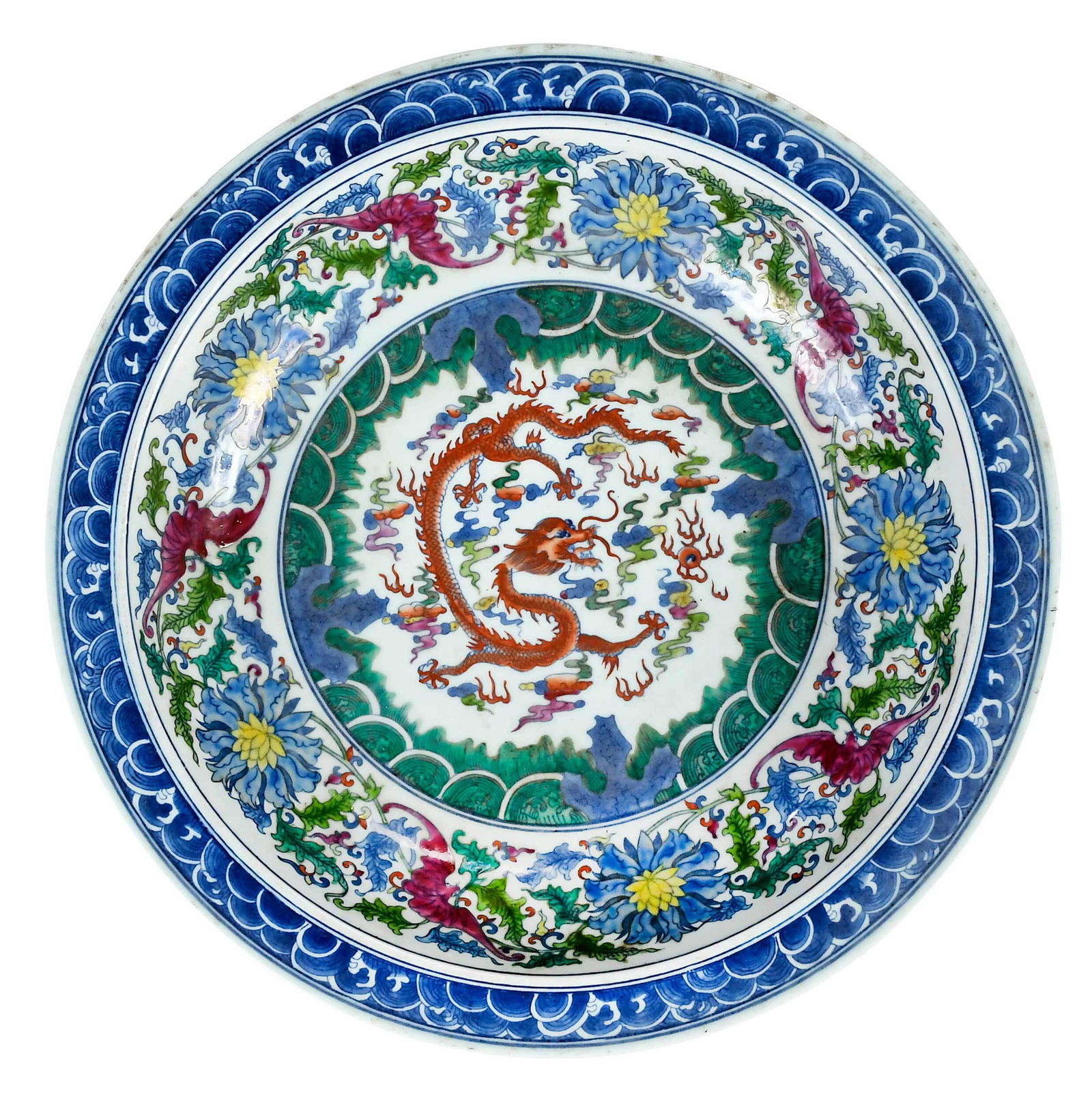 Chinese Doucai Porcelain Charger (1 of 9)