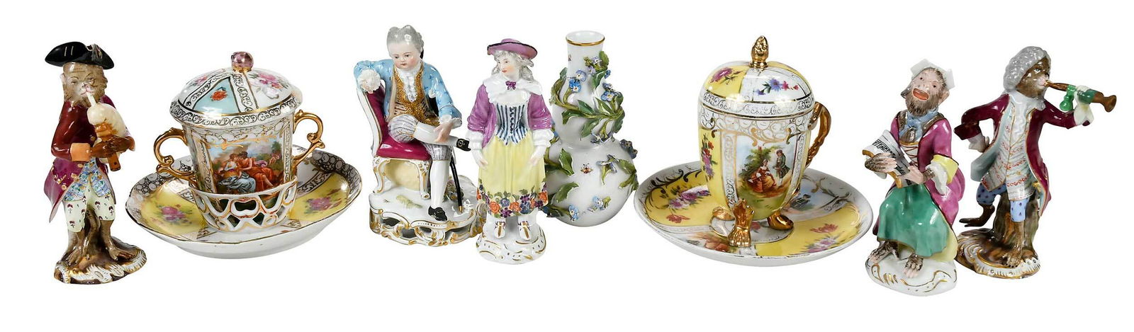 Six Piece Assembled Group of Meissen Porcelain (1 of 15)