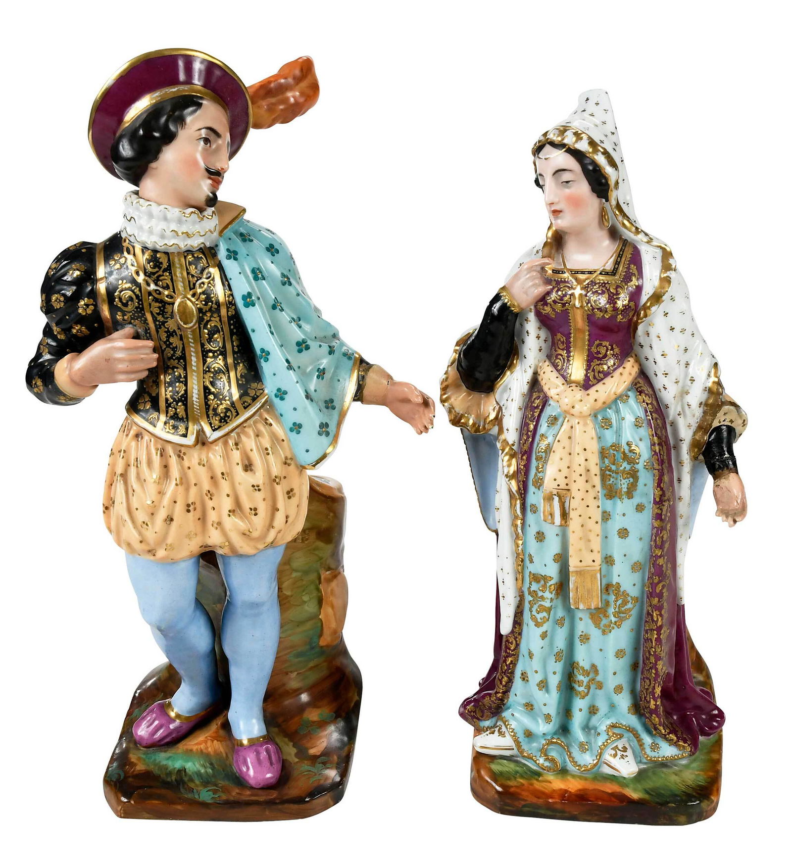 Two Porcelain Figural Spill Vases, Possibly Jacob Petit (1 of 7)