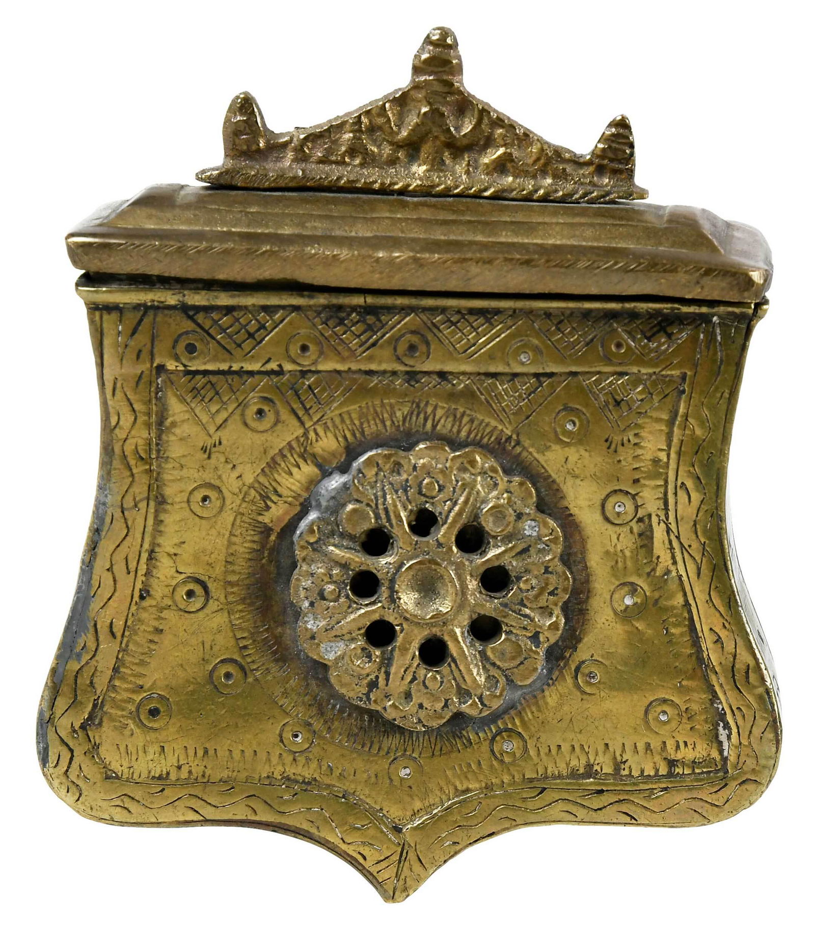Turkish Brass Lidded Palaska Box (1 of 8)