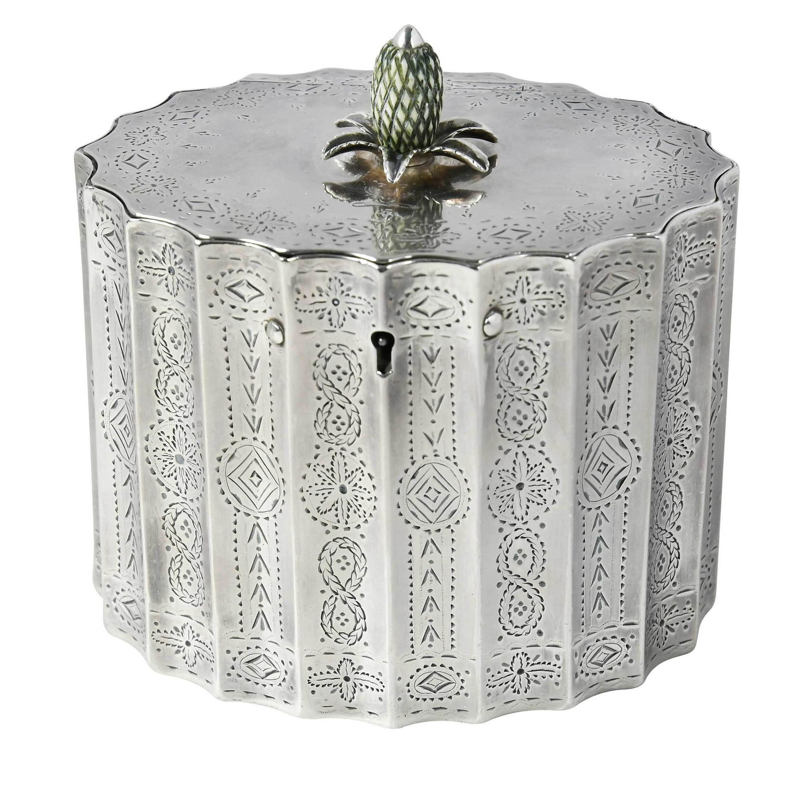 George III English Silver Tea Caddy (1 of 13)