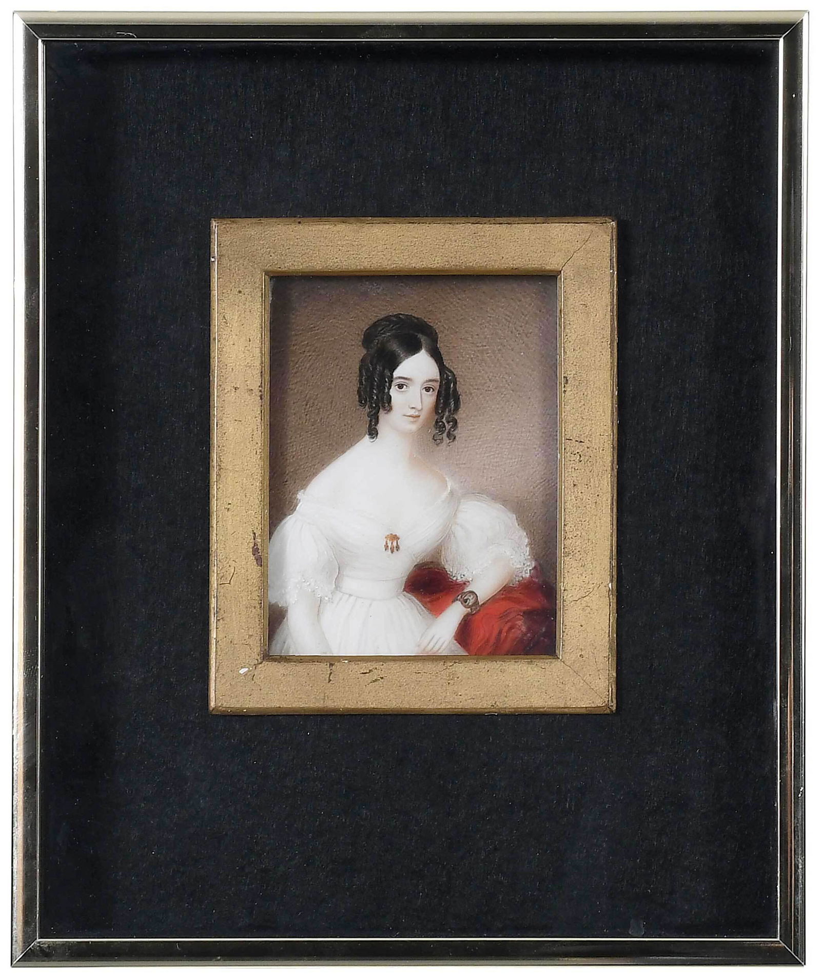 British or American School Portrait Miniature (1 of 4)