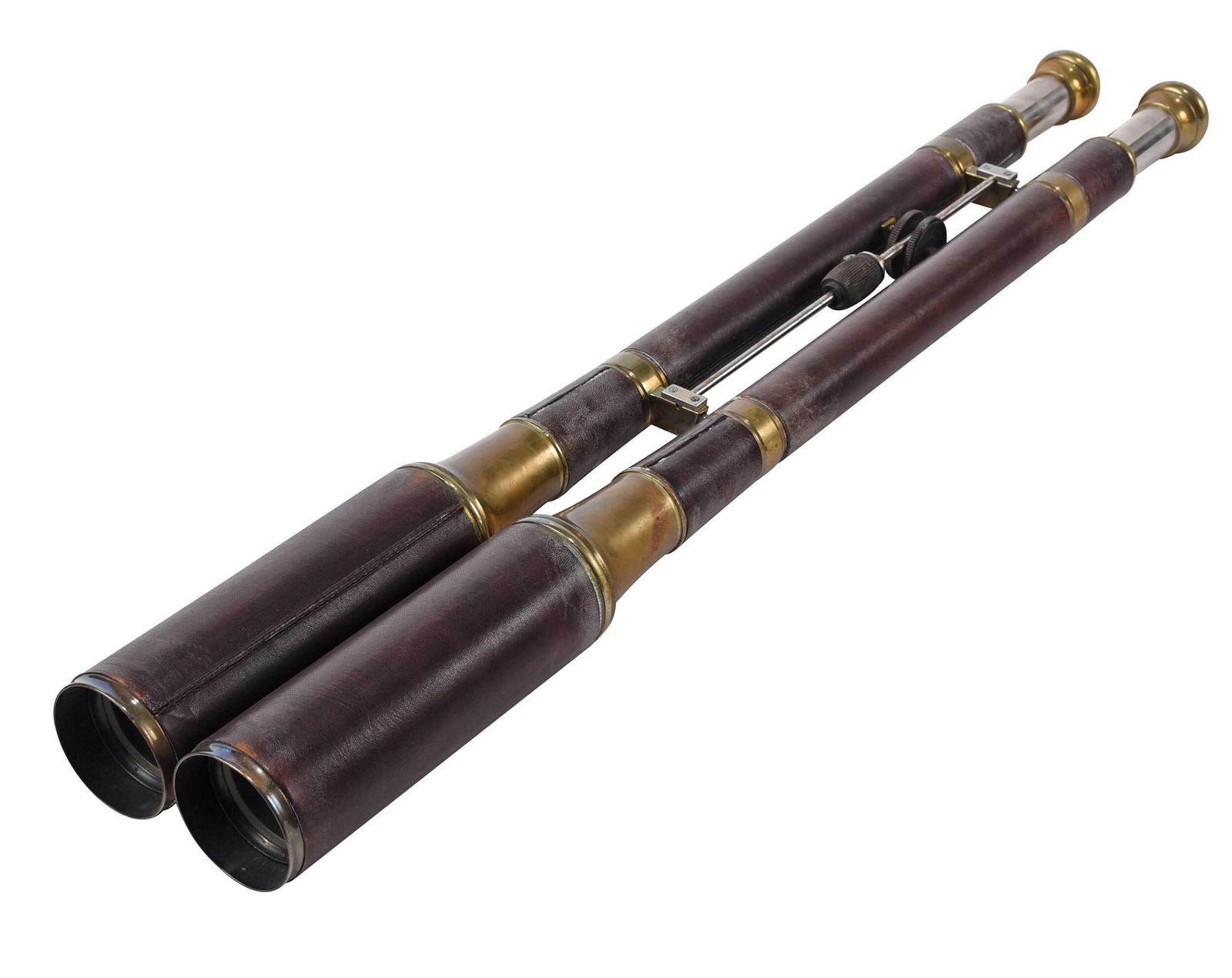 Queen & Co. Leather Clad and Brass Mounted Binoculars (1 of 7)