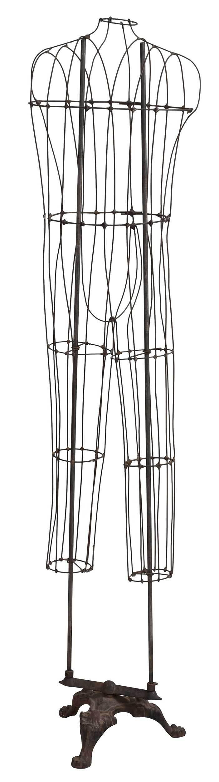 Vintage Wirework and Cast Iron Clothing Mannequin (1 of 4)